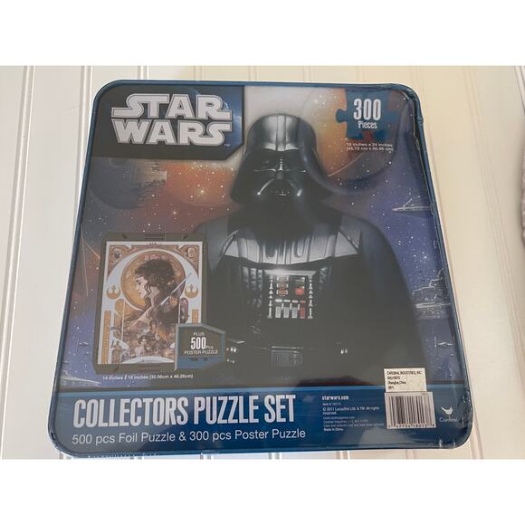 New Sealed 2011 Star Wars Collectors Puzzle Set Collectors Tin Darth Vadar - Picture 3 of 4